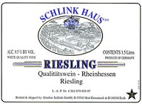 Schlink Haus Riesling - 750mL