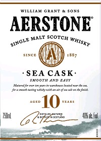 Aerstone Scotch Single Malt - 750ml / 10Yrs Sea Cask / BB